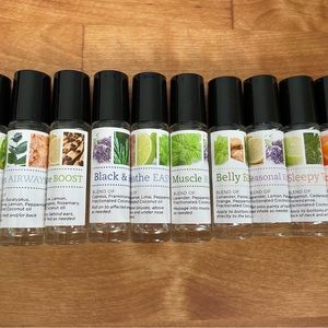 Essential oil roller bottles for Health & Wellness using doTERRA oils